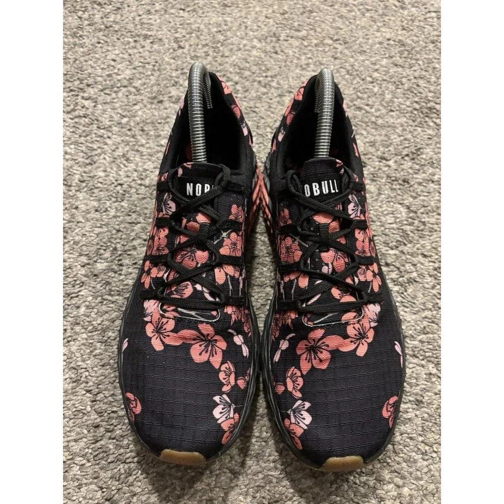NOBULL Ripstop Runners Women’s Size 6 Black Cherry Blossom Sneakers
